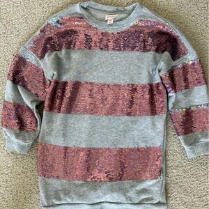 Gray and Pink Sequin Kids sweatshirt